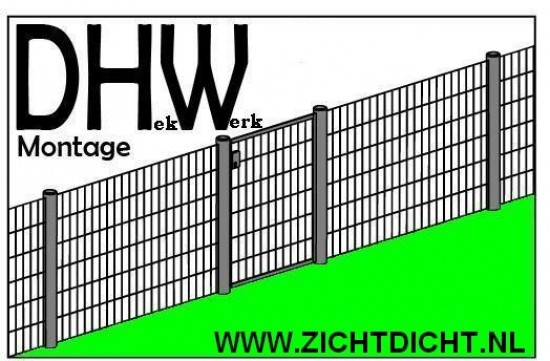 DHW Montage: hekwerk /-bekleding dubbelstaafmat, paparazzi hekwerk, design, zichtdicht