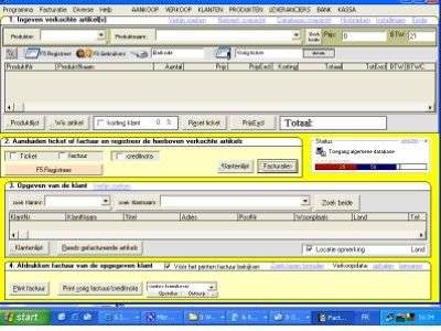 Facturatie software, klanten, produkten, voorraadbeheer,BTW, ook winkelverkoop en kassa