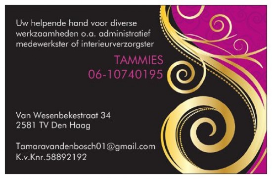Tammies, uw helpende hand