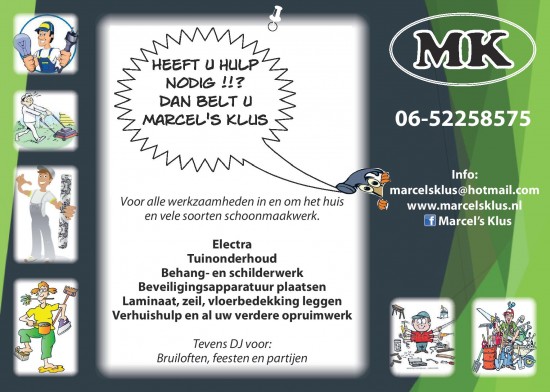 Marcel's Klus, voor al uw klussen in en om het huis..