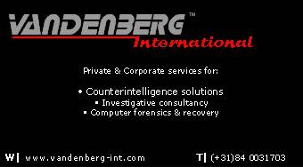 Afluisteren, bedrijfsspionage, bugsweep, recherche diensten