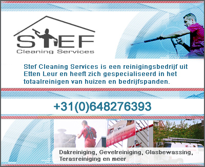 Stef Cleaning - Dakreiniging, gevelreiniging. terrasreiniging en meer!