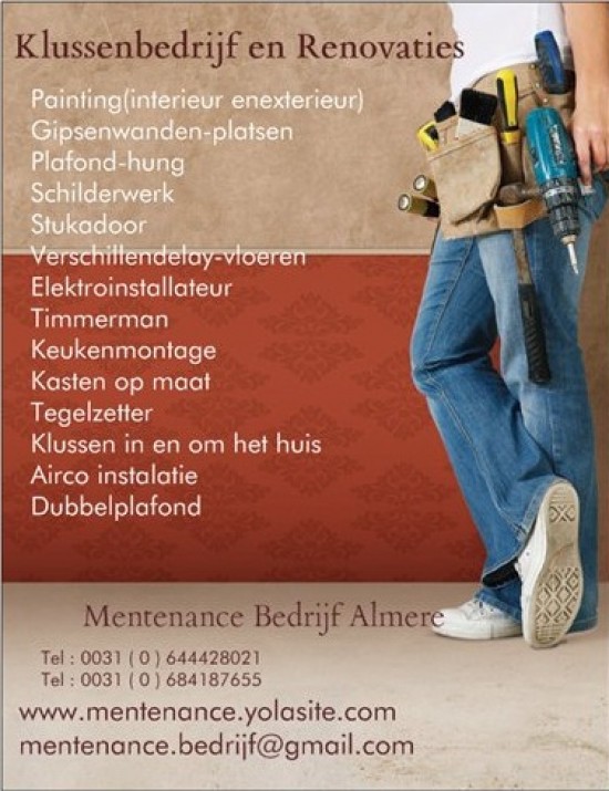 Klusjesman voor jou thuis - 8 jaar experience