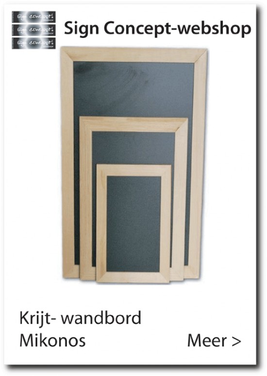Ruim assortiment krijt (stoep) borden bij Sign Concept — foto 2