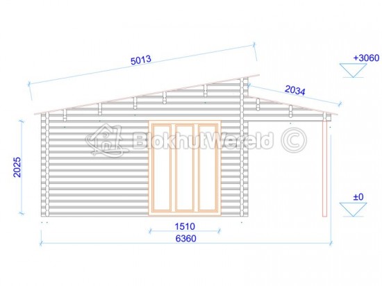 Chalet Den Helder 6.36x8,86m 68mm — foto 2
