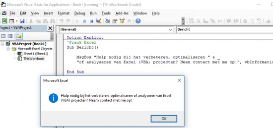 Hulp met Excel of Excel VBA, kleine of grote projecten — foto 2