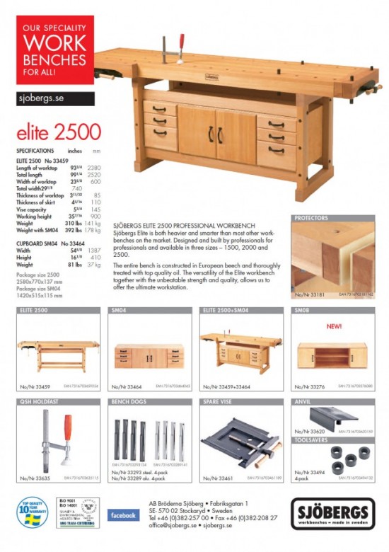 Professionele werkbank Sjöbergs Elite 2500 — foto 3