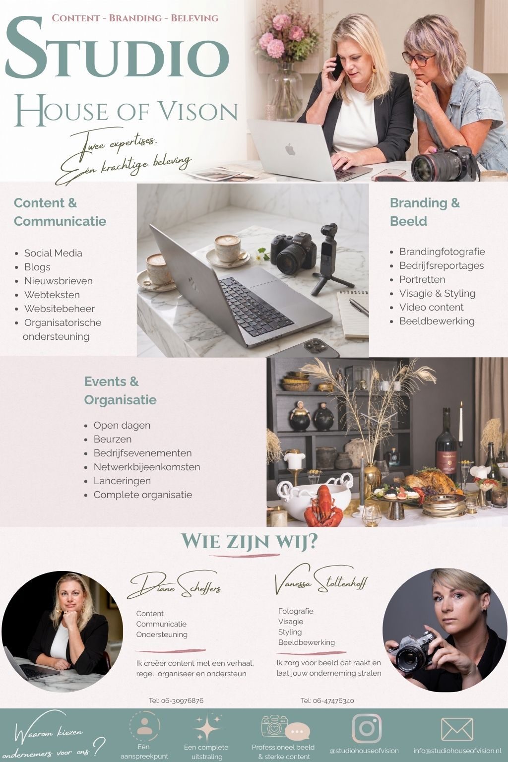Branding, fotografie, content & organisatorische ondersteuning