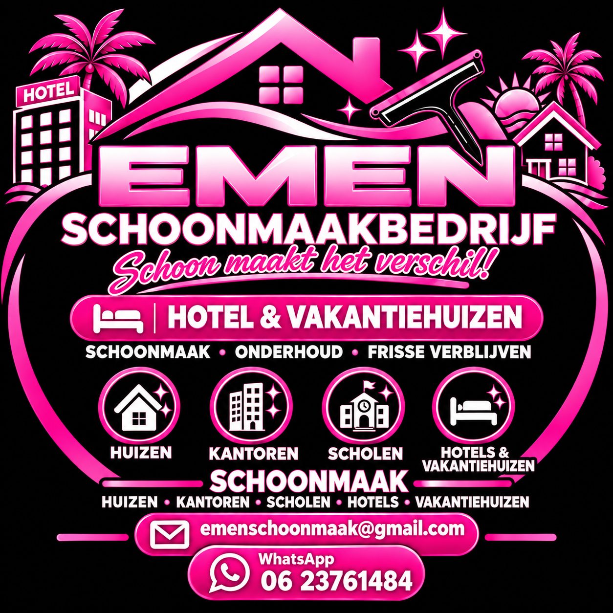 Schoonmaak kantoor ,huishoudelijk ,zorginstallingen