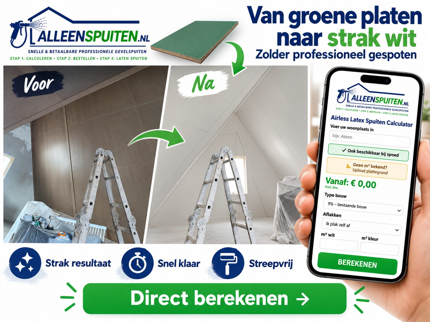 Strak latex spuiten zonder strepen – binnen 1 dag klaar + direct prijs berekenen — foto 2