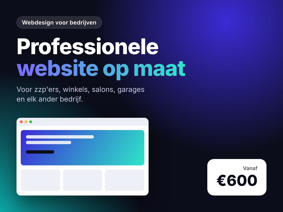 Professionele website op maat laten maken – vanaf €600 — foto 1