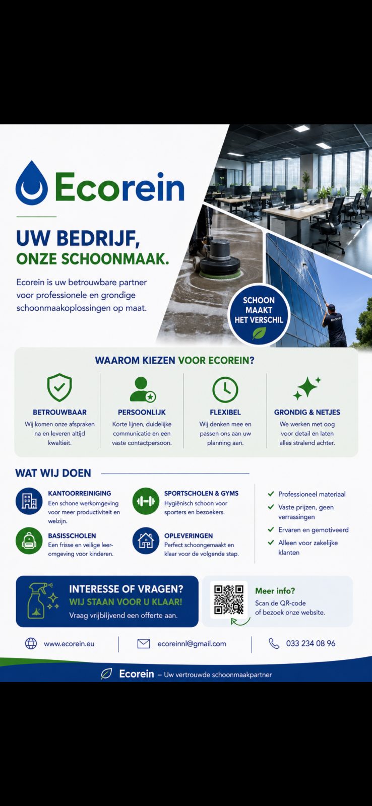 Zakelijke schoonmaak – Kantoren & Bedrijfspanden — foto 1