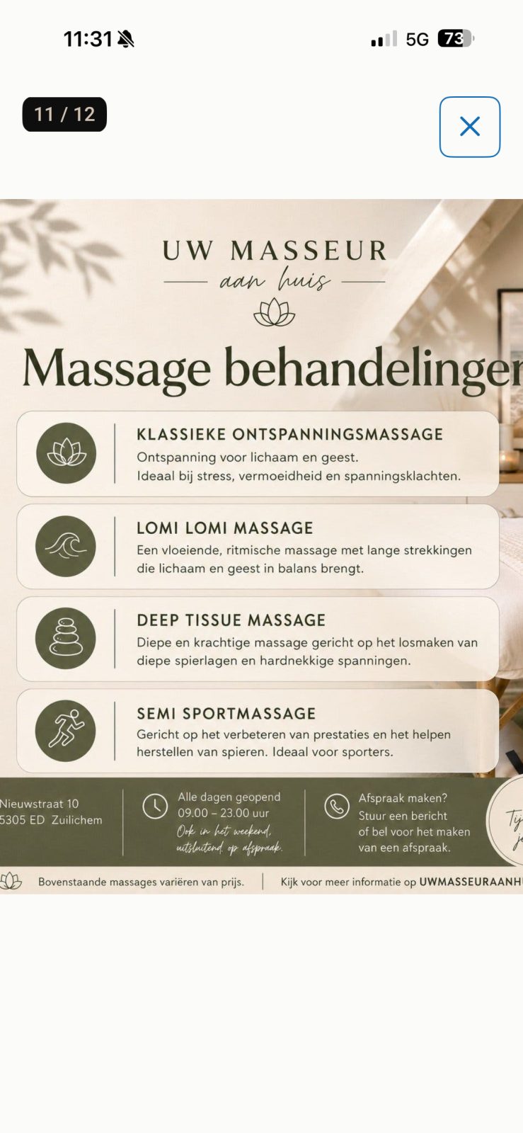 Massage aan huis — foto 1