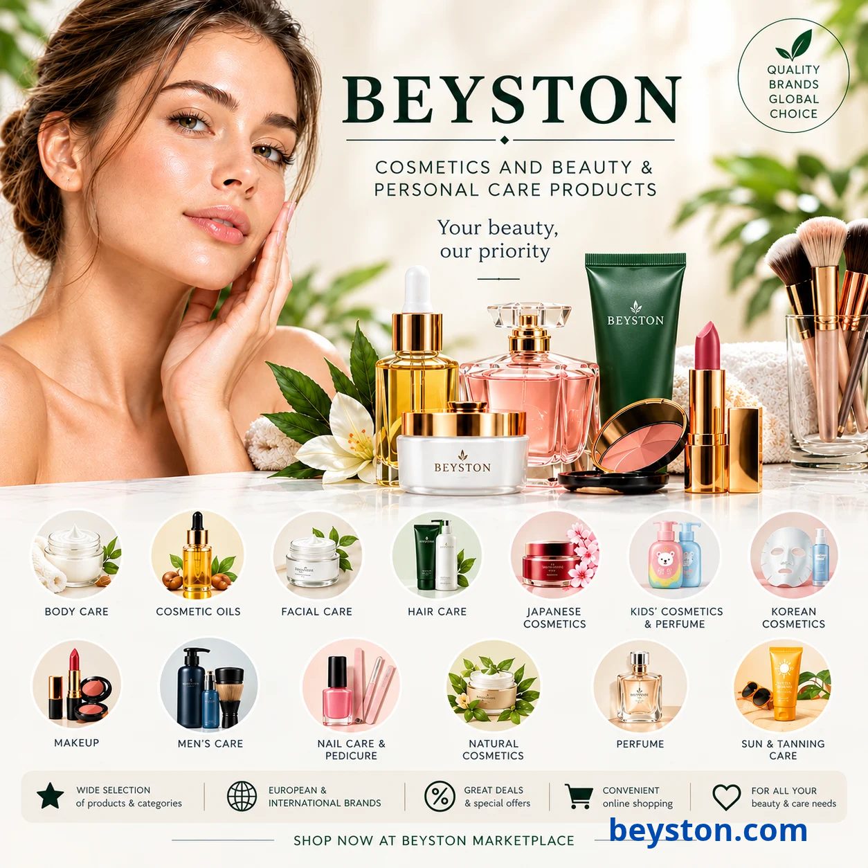 Cosmetica en verzorgingsproducten bij BEYSTON