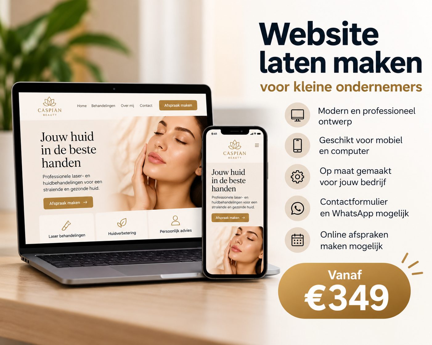 Een professionele website voor jouw bedrijf — vanaf €349! 💻