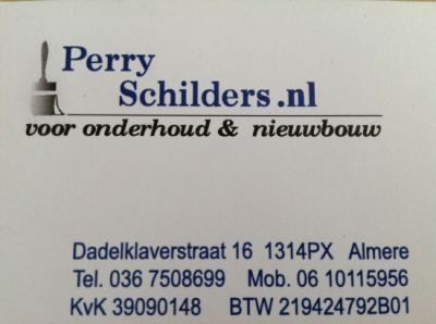 Perry schilders voor al uw schilderwerkzaamheden