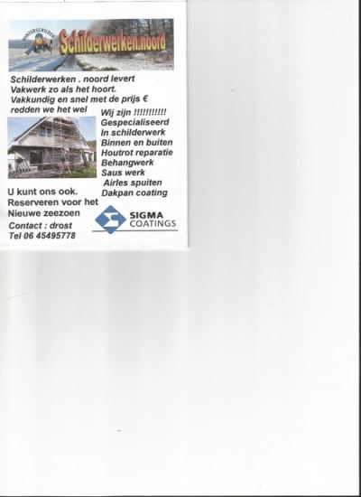 Schilderwerken noord levert vakwerk zo als het hoort!!!