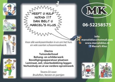 Marcel's Klus, voor al uw klussen in en om het huis..