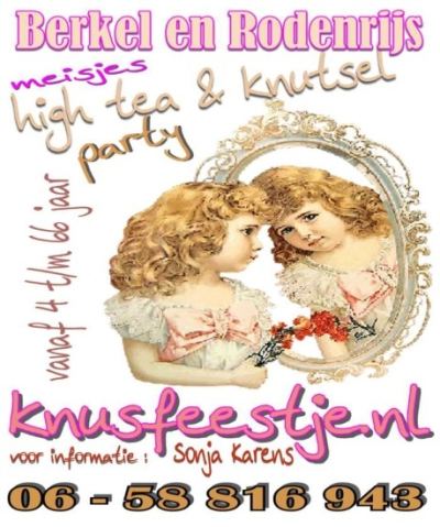 Knus meiden feestje met knutselen en High Tea