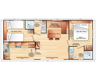 Mobilehome model Riviera te huur op ***camping