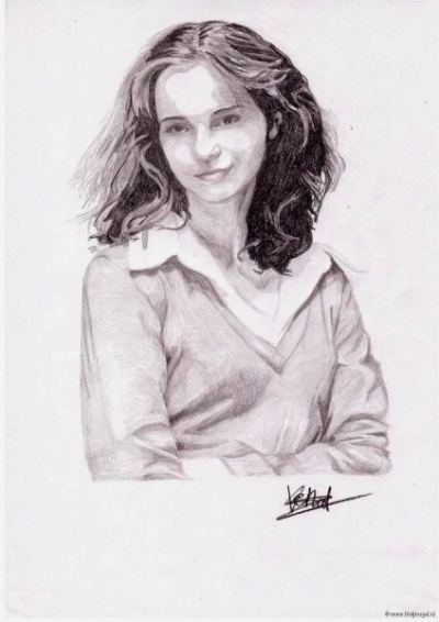 Tekening van foto of portret