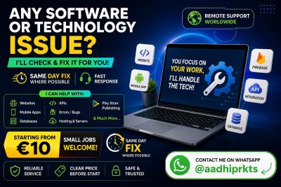 "Having a software or technology issue?" – Same Day Fix From €10