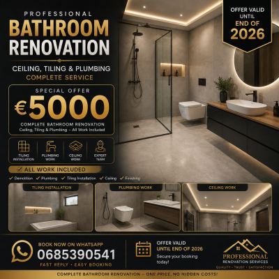 Allround klusser — badkamer, keuken & afwerking