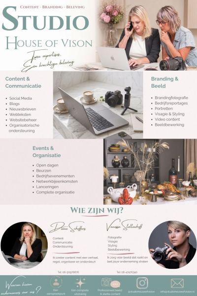 Branding, fotografie, content & organisatorische ondersteuning