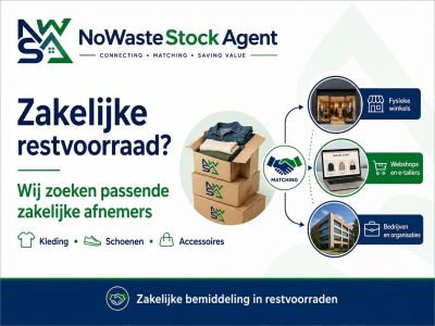 Bemiddeling bij zakelijke restvoorraad kleding en fashion