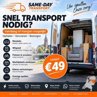 Snel transport | Marktplaats aankopen | Vandaag mogelijk