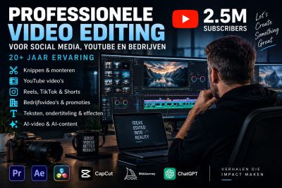 Professionele Video Editing | 20+ jaar ervaring | Social Media