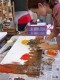 workshop keramiek beschilderen, action painting